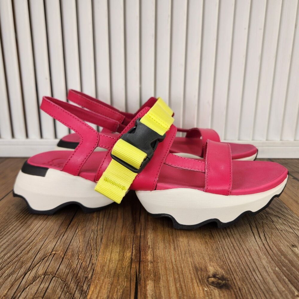 Sorel Kinetic Impact Sling Sandals Womens Sz 8.5 Cactus Pink Jet Colorful Hiking - Picture 2 of 10